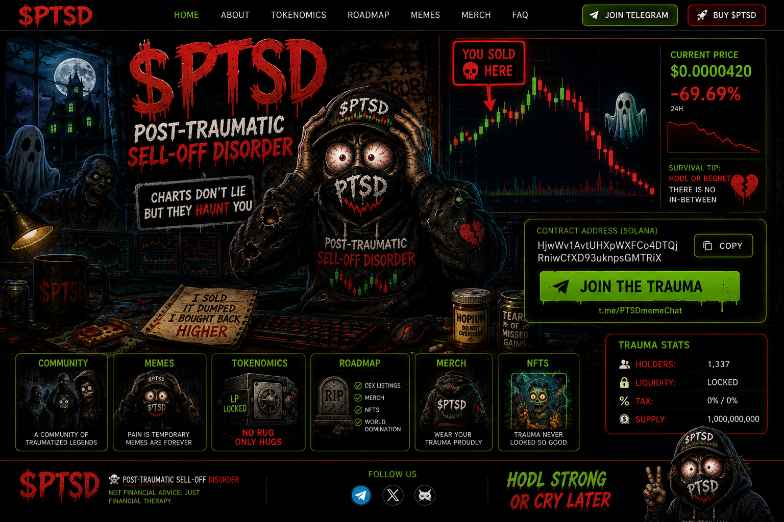 Official PTSD haunted market artwork